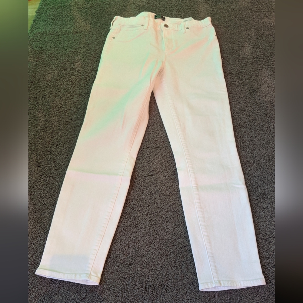 Abercrombie Simone Super Skinny High-Rise Jeans (White, 29 / 8L)